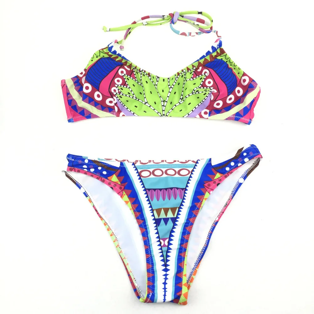 2016 Women Swimwear Reversible Bikini Sexy Padding Ladies Bathing Suit
