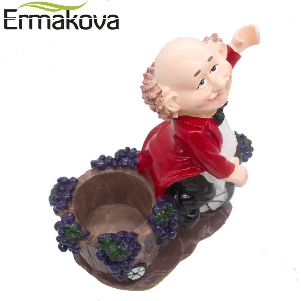 ERMKAOVA стойка для вина из смолы шеф повара Держатель Для Бутылки Вина Стеклянный