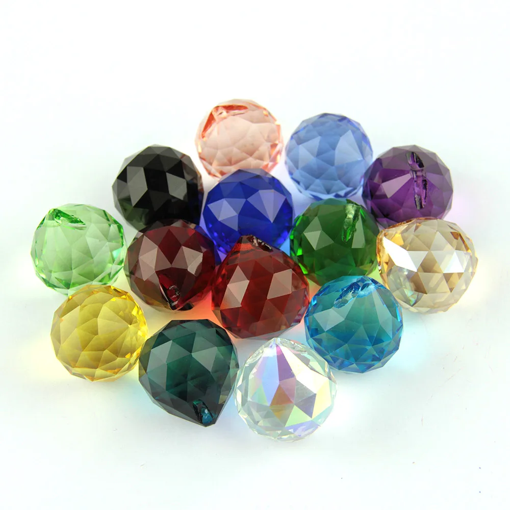 CRYSTAL PRISM WITH 40MM BALL LIGHTING PARTS GLASS 1 Hole 508-40 Details about   1PC 