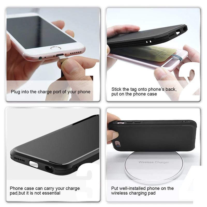 quick charge usb c QI Wireless Charger Receiver For iPhone 5 5s 7 7Plus 6 6Plus Universal Wireless Charging Receiver for Micro USB Type-C Phone 65w charger usb c