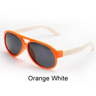 Для маленьких мальчиков поляризованные солнцезащитные очки овальной оправе TAC TR90 очки детские солнечные очки защитные очки для маленьких девочек темные очки для улицы 806 - Цвет линз: Orange White