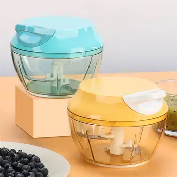 

Multi-function Hand Chopper Manual Rope Food Processor Silcer Shredder Salad Maker Box style Garlic Onion Slicer Cutter