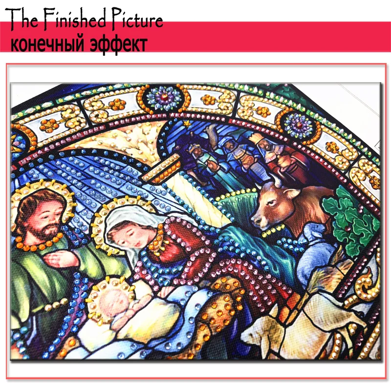 RUBOS DIY Diamond Painting Healer Pantheleimon Icon Religion Diamond Embroidery Mosaic Orthodox 5D Big Bead Pearls Crystal Sale (7)