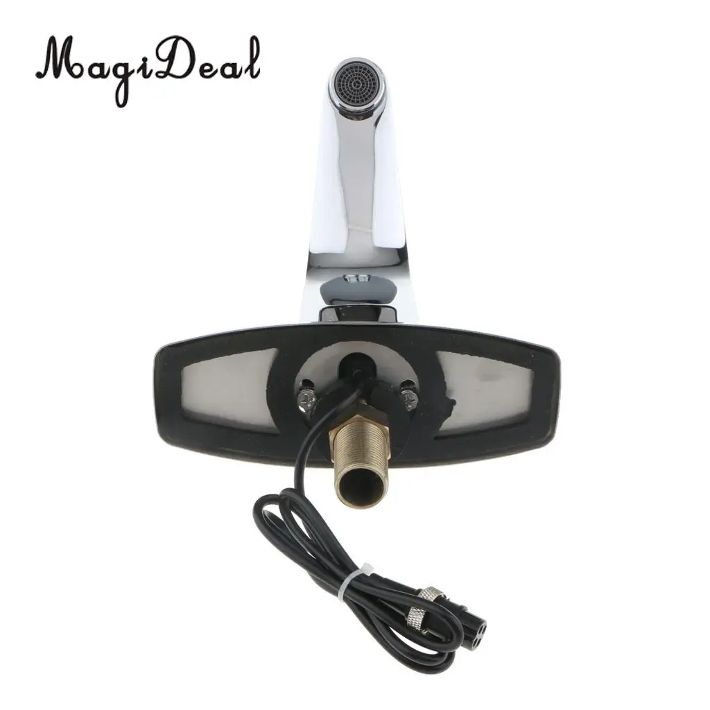 MagiDeal Alloy Automatic Infrared Sensor Sink Basin Faucet Hands Free Auto Mixer Tap Water Faucet Touch Water Tap Hands