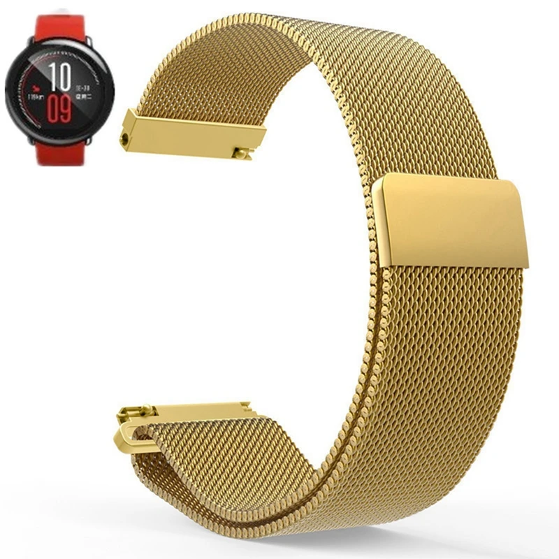 Milanese Loop Strap Magnetic Buckle for xiaomi Huami Amazfit strap Watch Band Stainless Steel Smart Sport Wristband Accessories (6)