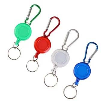 

Portable Fly Fishing Rope Tape Measure Tool Retractor Keychain Retractable Reel Badge Holder Fly Fishing Carabiner Clip