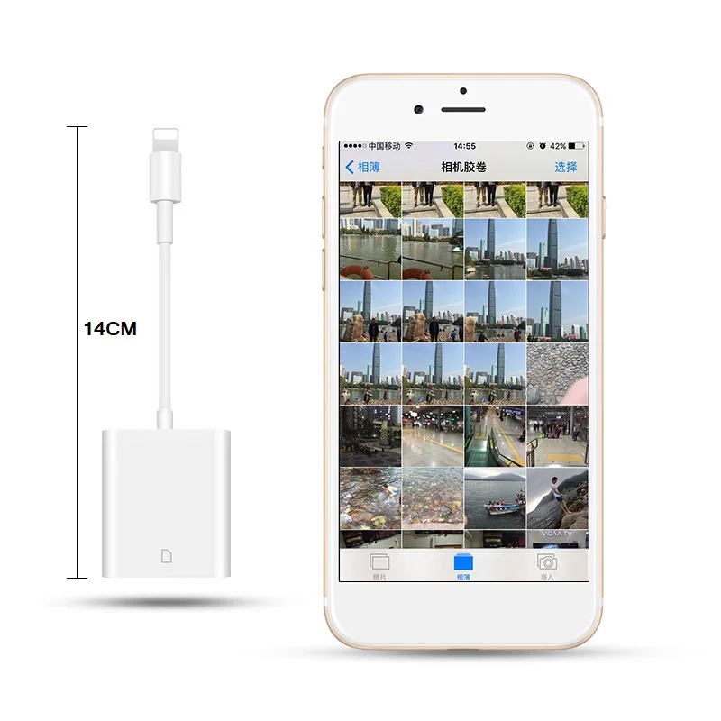 Combo SD Card Reader Digital Camera Kit 256G Support OTG Adapter Cable For iPhone iOS 9 5