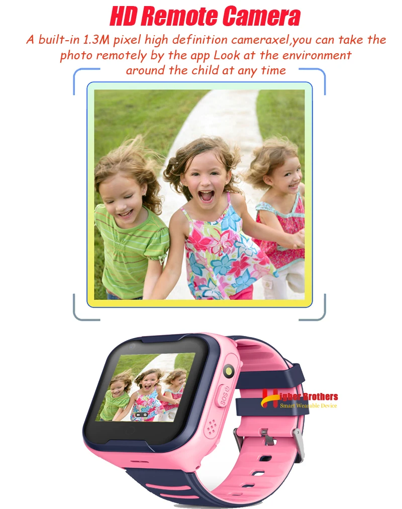 IP67 водонепроницаемый смарт 4G удаленный монитор камера gps wifi ребенок студент наручные часы SOS видео вызов трекер местоположение телефон часы