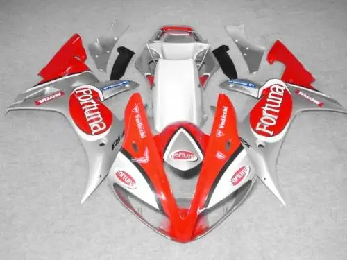 

Motorcycle Fairing kit for YAMAHA YZFR1 02 03 YZF R1 2002 2003 YZF1000 yzfr1 02 03 ABS Hot Red silver Fairings set+7gifts YE26