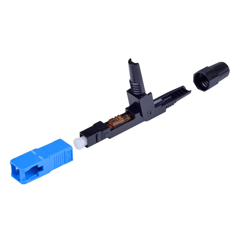 100pcs SC UPC Fiber Optic Quick Connector FTTH Single mode Multi mode Fiber Optic Fast Connector 2