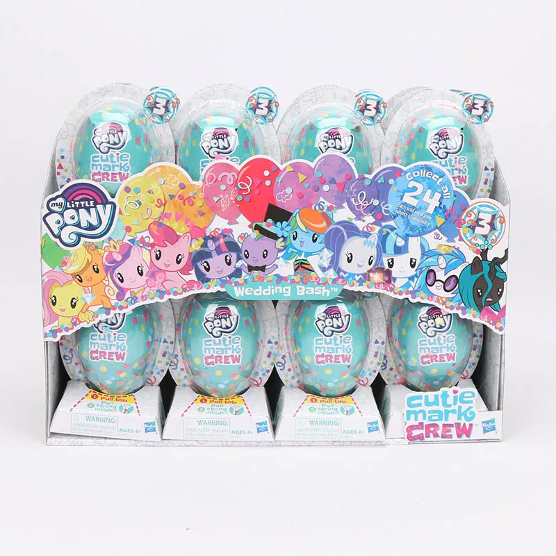 Набор из 24 штук, новые игрушки My Little Pony Pulltab cетчатый рюкзак с затягивающимися внутри мини пони кукла дружба-это чудо всех цветов радуги; платье куклы и мягкие игрушки надувные игрушки пол