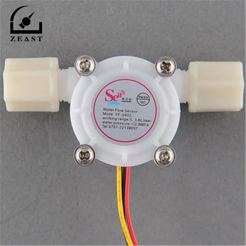 

Flow Sensor Switch Meter Counter Hall Sensor Flowmeter Water Control 0.3-6L/min 3.5-24 VDC Voltage