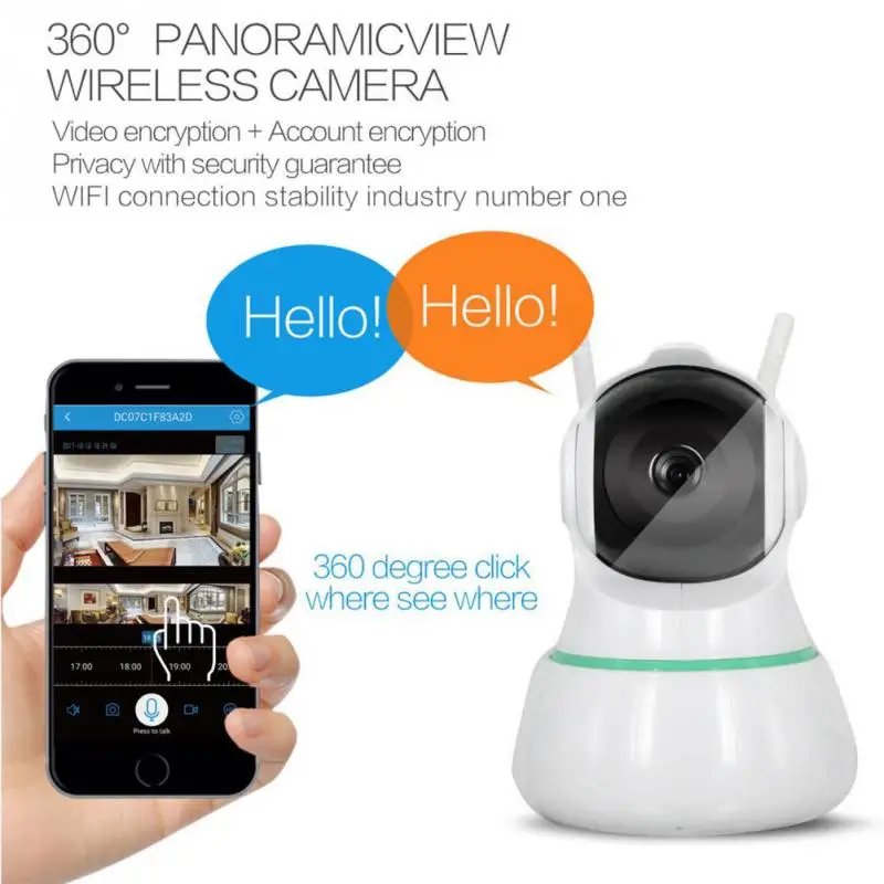 

Wireless Video Baby Monitor High Resolution Two-Way Audio IR Night Baby Nanny Security Camera Monitoring EU US UK plug