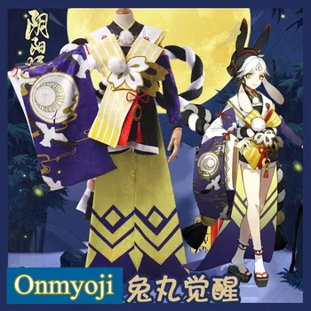 

Anime! Onmyoji Usamaru Aawakening Kimono Lolita Dress Lovely Uniform Cosplay Costume Halloween Carnival Outfit Free Shipping