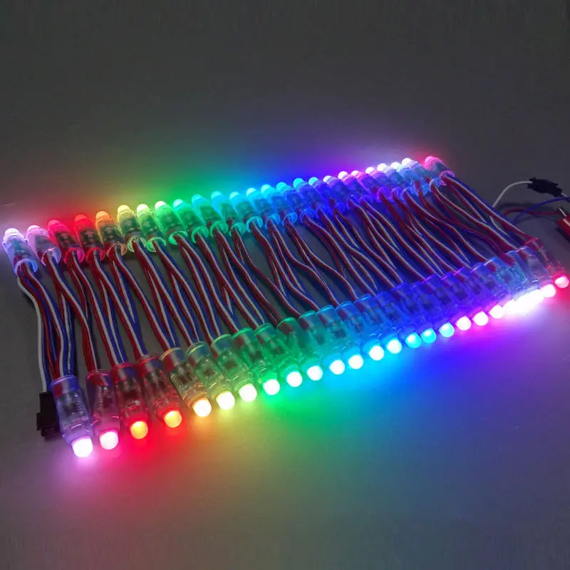 1000 шт. DC5V WS2811 IC RGB светодиодный светильник 12 мм полноцветный IP68 наружный водонепроницаемый рекламный светодиодный светильник