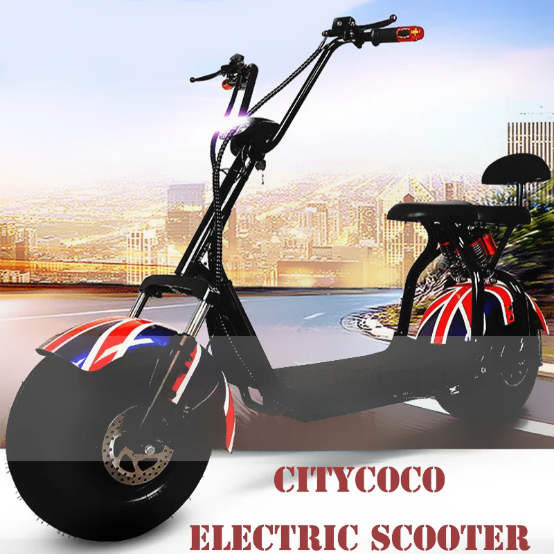 

Motorcycles Citycoco electric scooter electric bike Fat Tire motor 1000w Two-wheeled lithium battery 60v12a City e bike bicycle