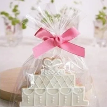 

100pcs 12*25cm OPP Transparent Clear Baking packing Cookie and Pastry Flat bag Candy biscuits Gift Packaging bags No Ribbon B100