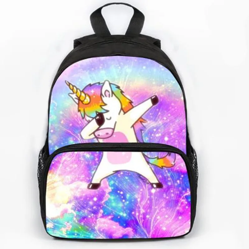 لطيف المطبوعة حزمة الظهر المدرسة للفتيات الأطفال الكتب هدية مخصصة 13 بوصة اللمس يونيكورن المدرسة على ظهره أكياس
