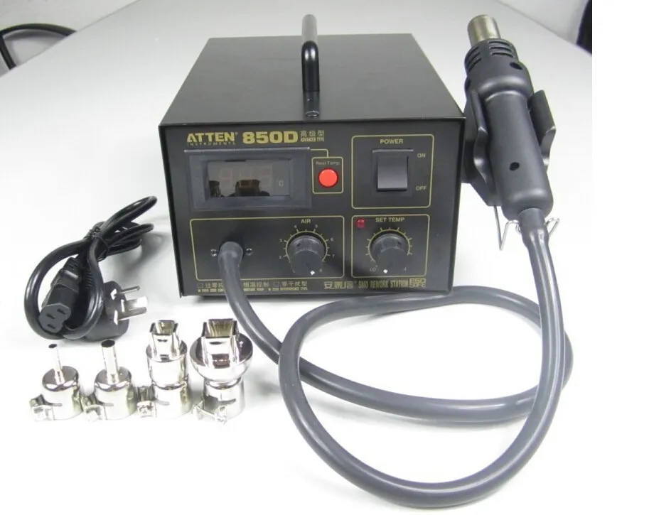 

ATTEN AT850D hot air SMD soldering station, anti-static and digital display, 220V/110V for option