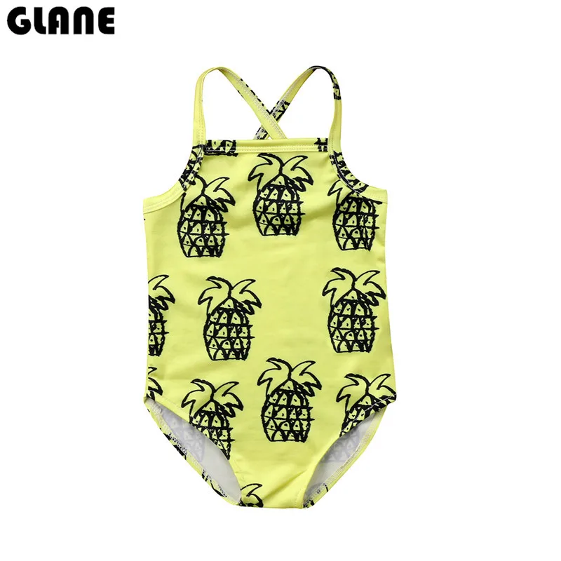 

2018 New Hot Sale Lovely Toddler Kids Baby Girls Pineapple Print Swimsuit Swimwear Bathing Suit Tankini Bikini Set