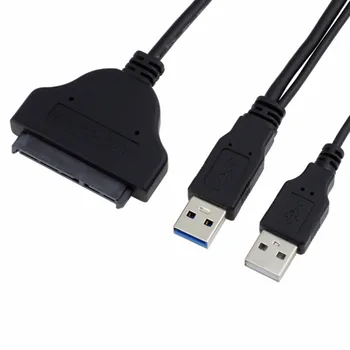 

USB 3.0 to SATA 7+15 Pin(22Pin) Adapter Y Cable with DC12V External Power Port for 2.5"/3.5" SATA HDD, SSD & 5.25" Driver Writer