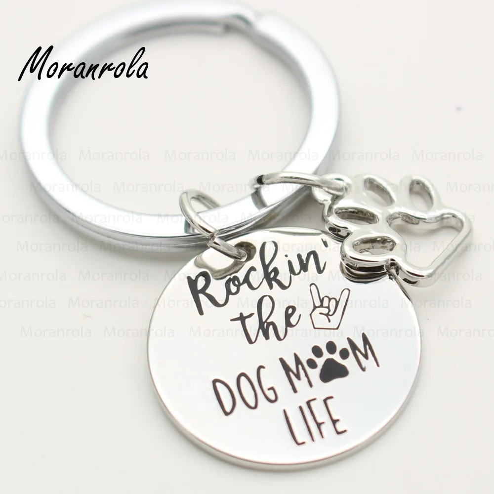 Новое поступление &quotRokin the dog mom life' ожерелье брелок Очаровательная собачья лапа