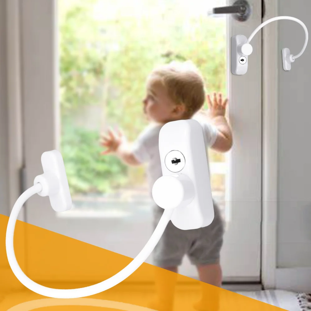

Door Window Security Lock Window Restrictor Safety Device Key Lock Child Safe 19CM Limit Child Safety Doors Lock