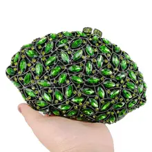 Зеленые вечерние сумочки со стразами женские вечерние сумочки свадебные мини-сумки SC916