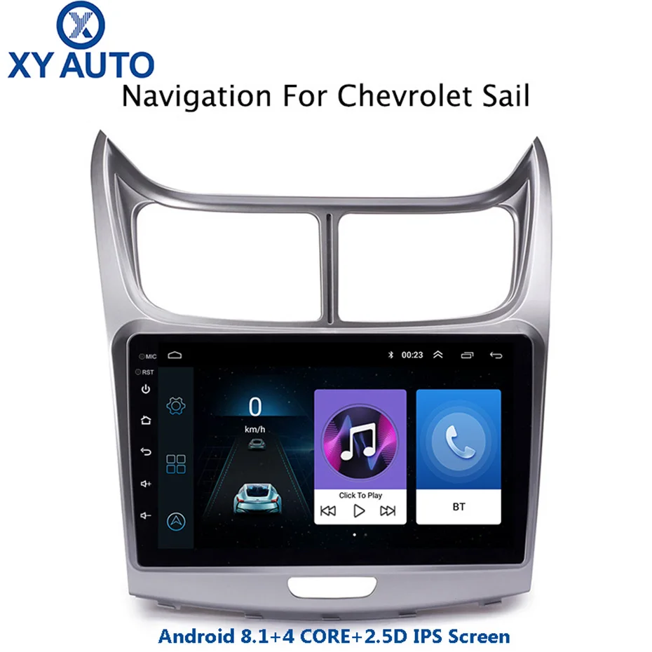 

9 inch 2.5D IPS Tempered HD multi-touch screen Android 8.1 NAVI for Chevrolet SAil 2010-2013 with Bluetooth USB WIFI support SWC