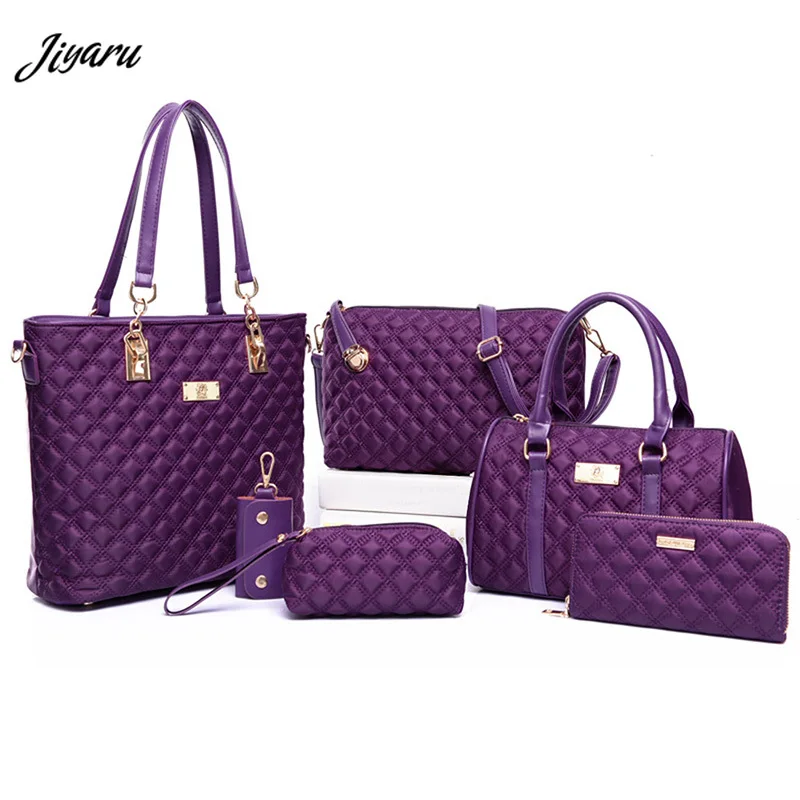 

6pcs Crossbody Bags for Women Nylon Ladies Shoulder Bag Set Luxury Handbags Women Bags Designer Ladies Patchwork Composite Bag