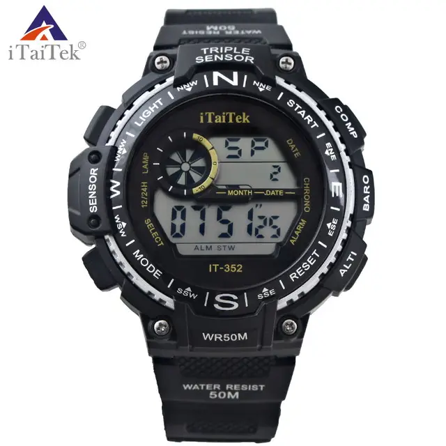 iTaiTek digital wristwatches Backlit Night Vision Watch 50m Waterproof ...