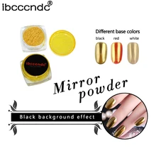 New Ibcccndc 1g/Box Gold Nail Glitter Mirror Powder Fine Nail Art Powder Dust DIY Chrome Pigment Glitters Manicure Decorations