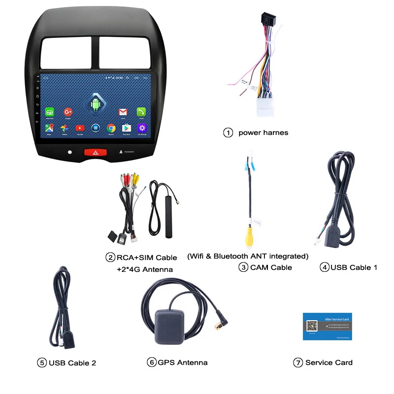 Top 4G Lte All Netcom 10.1 inch Android 8.0 for Mitsubishi ASX (2013-2015) Car DVD GPS Navigation Multimedia System 5