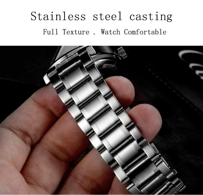 luxo masculino relógio mecânico relogio masculino pulseira
