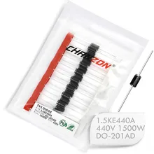 20 шт.) ТВ диоды 1.5KE440A 1.5KE440 1500 Вт 440 В DO-201AD(DO-27) Однонаправленный канал 1500 Вт 440 вольт
