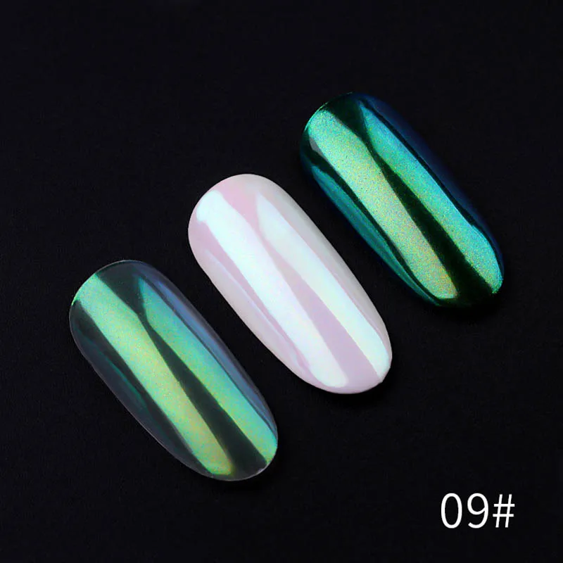 1 Box Pearlescent Gradient Shining Nail Glitter Pearl Dust UV Gel Polishing Magic Effect Powder DIY Decoration New Fashion Tools - Цвет: 09