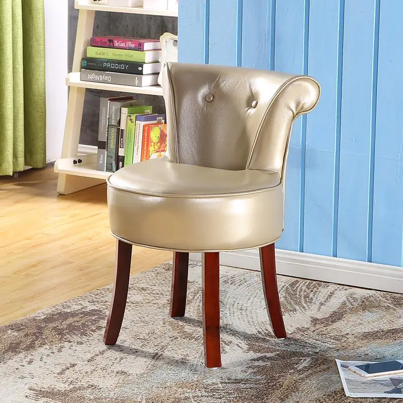 Европейский современный тканевый туалетный стул из твердой древесины, сменная обувь, диван и другая спинка, обеденный стул, стул для макияжа, компьютерные ногти R - Цвет: style 6