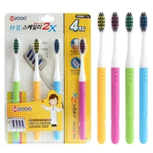 4 шт. карамельный цвет зубная щетка красота улыбка антибактериальные зубная щётка мягкие волосы зубная щетка для ухода