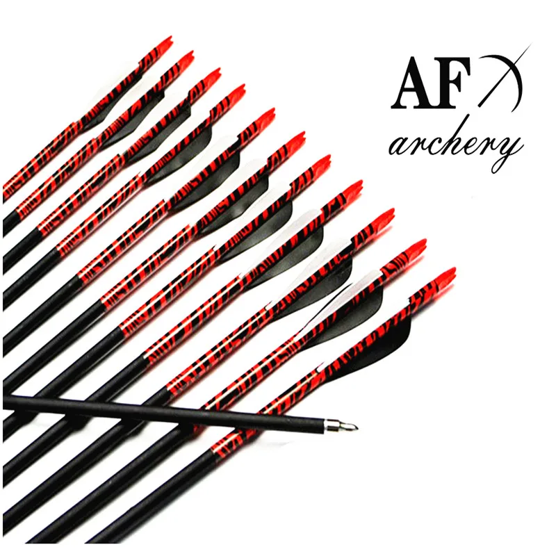 Prix pour AF 12 pcs Nouveau Carbone Flèches 31 "Colonne Vertébrale 500 Tir À L'arc Flèches en plastique plumes Arbre tir à La Cible et Vis Conseils Prix pour AF 12 pcs Nouveau Carbone Flèches 31 "Colonne Vertébrale 500 Tir À L'arc Flèches en plastique plumes Arbre tir à La Cible et Vis Conseils