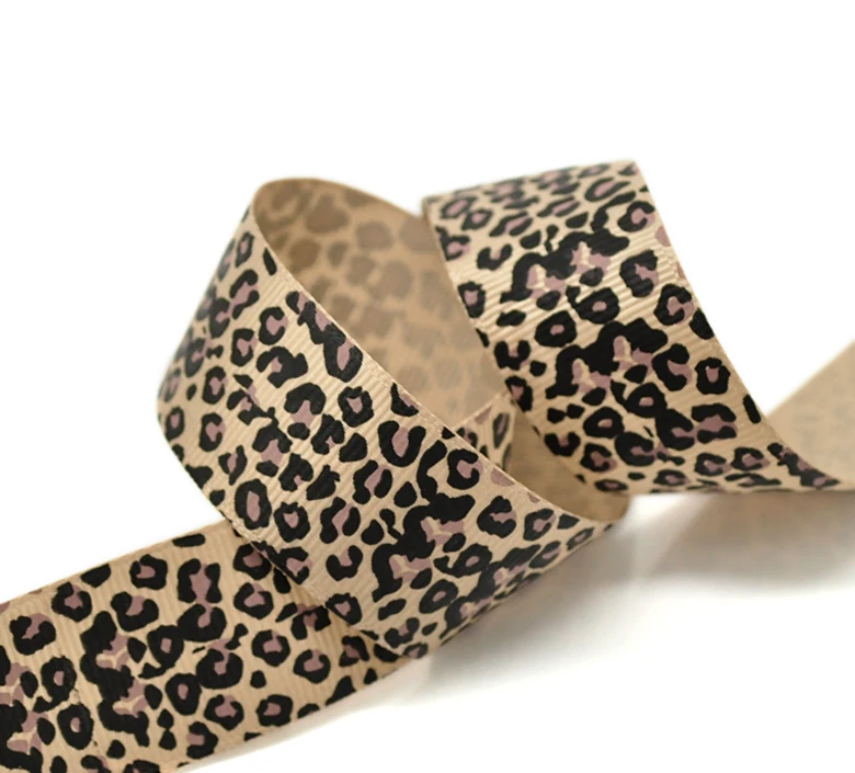 

DoreenBeads 18.3M Coffee Leopard 1" Wedding Craft Grosgrain Ribbon 2015 new
