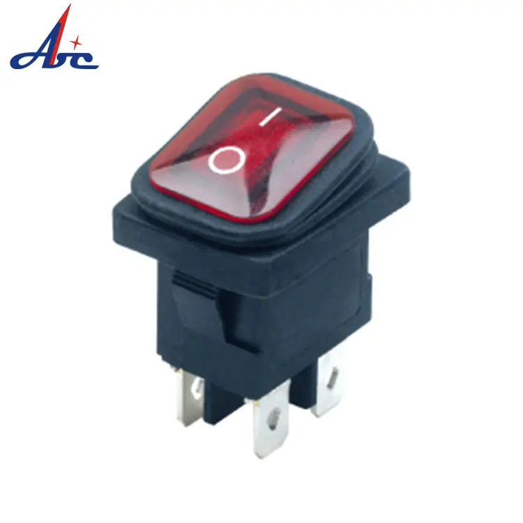 4-контактный IP65 ВКЛ-ВЫКЛ 6А/125 в 10А/250В KCD2-6201N-4 переключатель качалка 2-позиционный