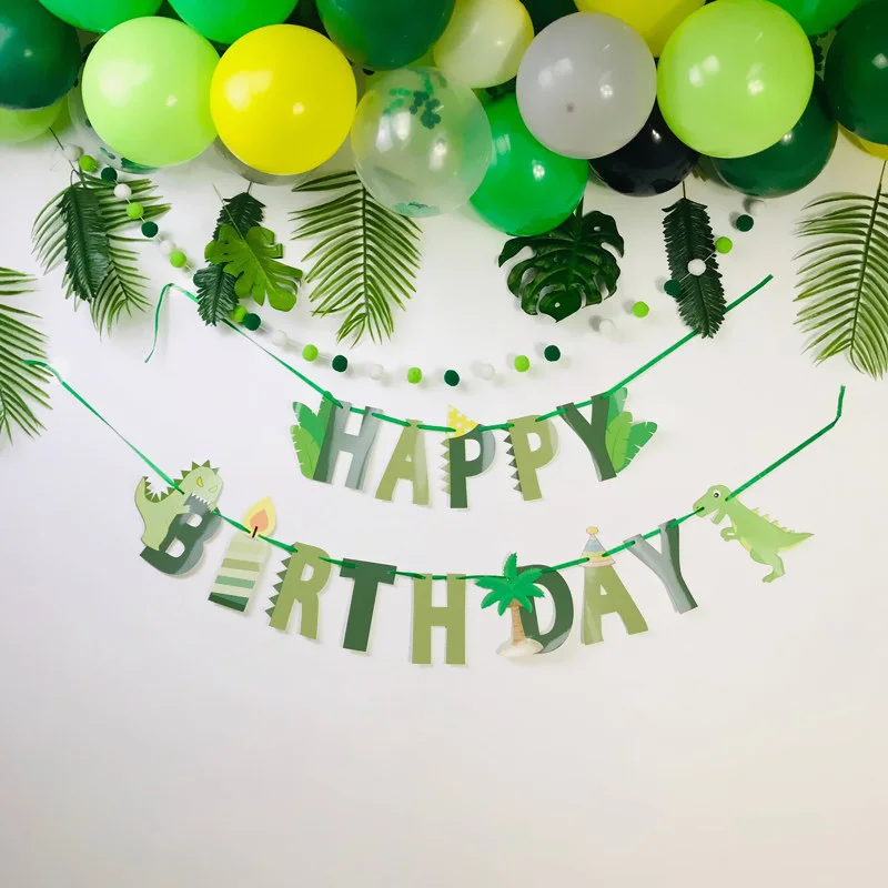 Dinosaur Birthday DIY Garland Happy Birthday Banners Roar ...