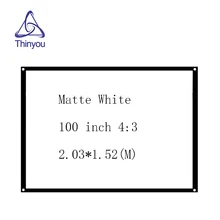 Thinyou new aarive 100 Inches 4:3 White curtain Projector Screen Suitable for HD 3D LED Smart Movie home theater Projector Thinyou new aarive 100 Inches 4:3 White curtain Projector Screen Suitable for HD 3D LED Smart Movie home theater Projector