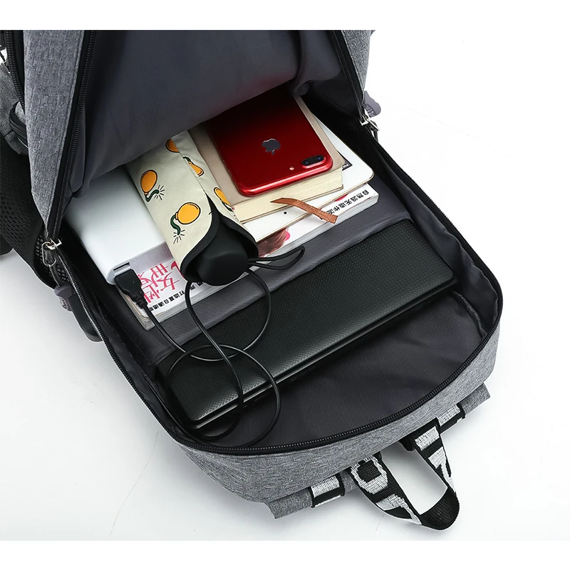 Мужской рюкзак Оксфорд, рюкзак для ноутбука, Usb зарядка, большая емкость, опрятный рюкзак для подростков, школьные сумки для подростков, черный рюкзак для мальчиков
