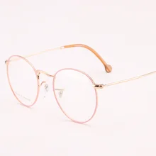 Ширина-135 Ретро Женская Чистая титановая оправа для очков ультра легкие модные брендовые от близорукости, по рецепту мужские круглые женские очки
