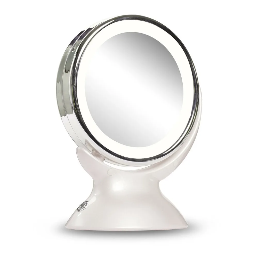 

LED Cosmetic Mirror LED Lights Makeup Mirror 5X Magnifying Makeup Mirror 360-degree Rotating Mirror For Bathroom
