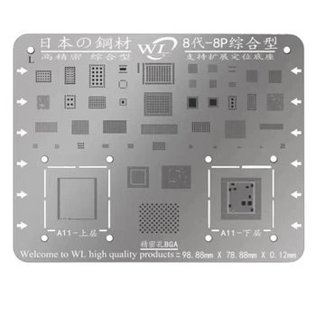 

Japan Steel Phone Logic Board BGA Repair Stencil for iPhone 8 7 7P 6S 6 6P 5S 5C 5 Motherboard IC Chip Ball Soldering Net