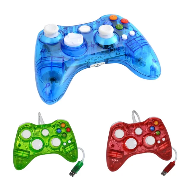 Cheap LED Light Controller Gamepads Wired USB Gamepad joystick Colorful Game Controller for Xbox 360 for PC Computer Games Cheap LED Light Controller Gamepads Wired USB Gamepad joystick Colorful Game Controller for Xbox 360 for PC Computer Games