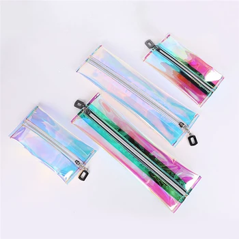 

Blue Pink Symphony TPU Cosmetic Bag Girl Multi-Capacity Washing Bag Transparent Waterproof Receiving Bag