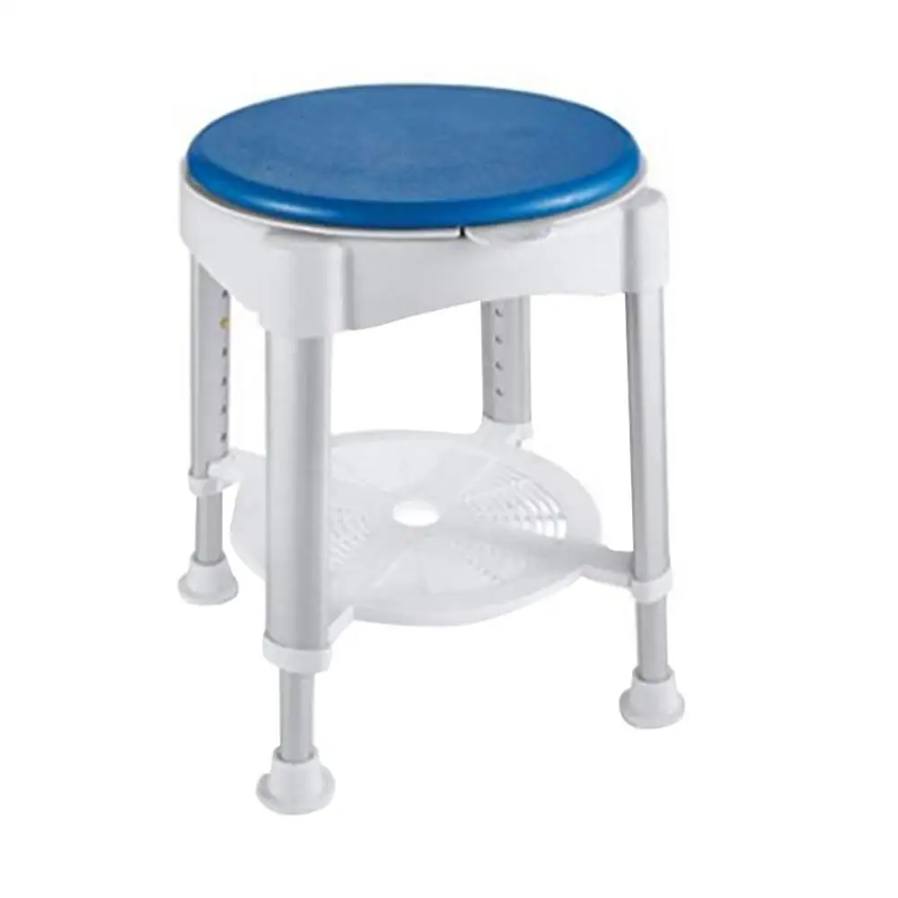 

Adjustable Height Bathroom Anti-Slip Stool Rotating Bathroom Stool#4A17